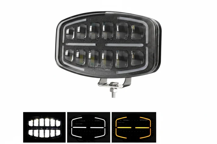 EDGE LED Halogen Headlight DRL white/yellow light - 12-24V - Image 5